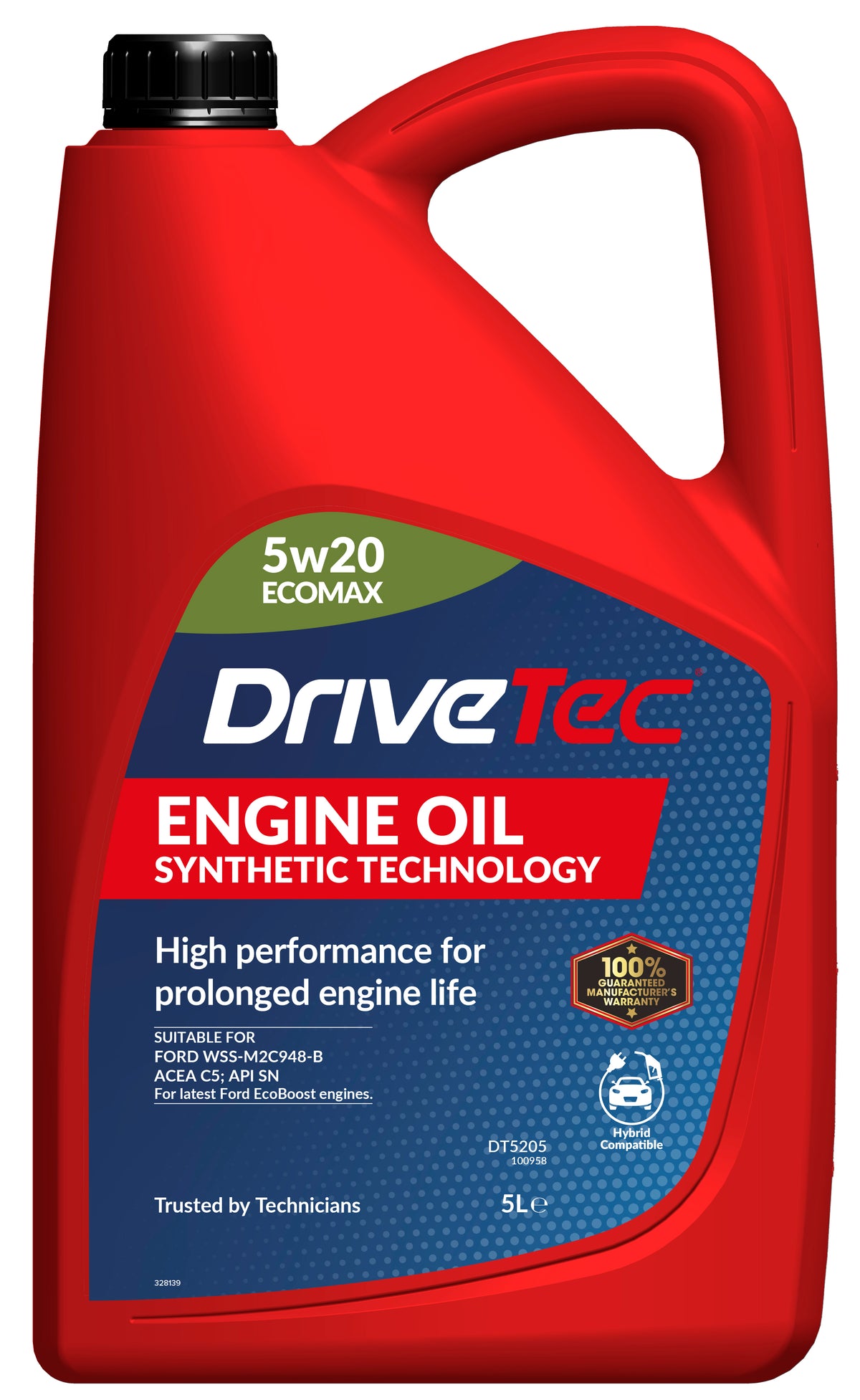 Drivetec 5W-20 ECOMAX Fully Synthetic Engine Oil (Ford EcoBoost WSS-M2C925-A) -5L