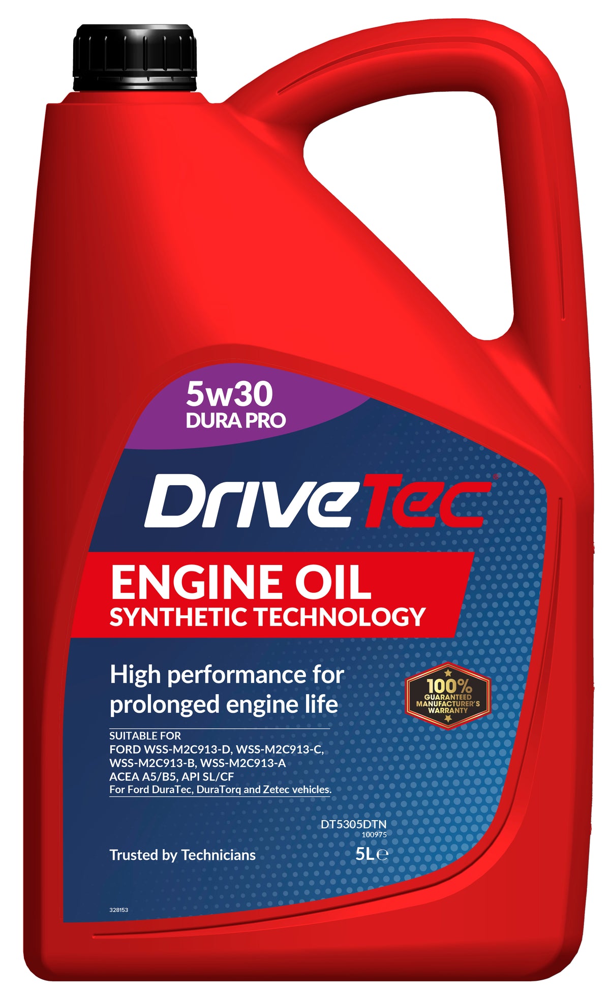 Drivetec 5W-30 Fully Synthetic Dura Pro Engine Oil (Ford Specification)-5L