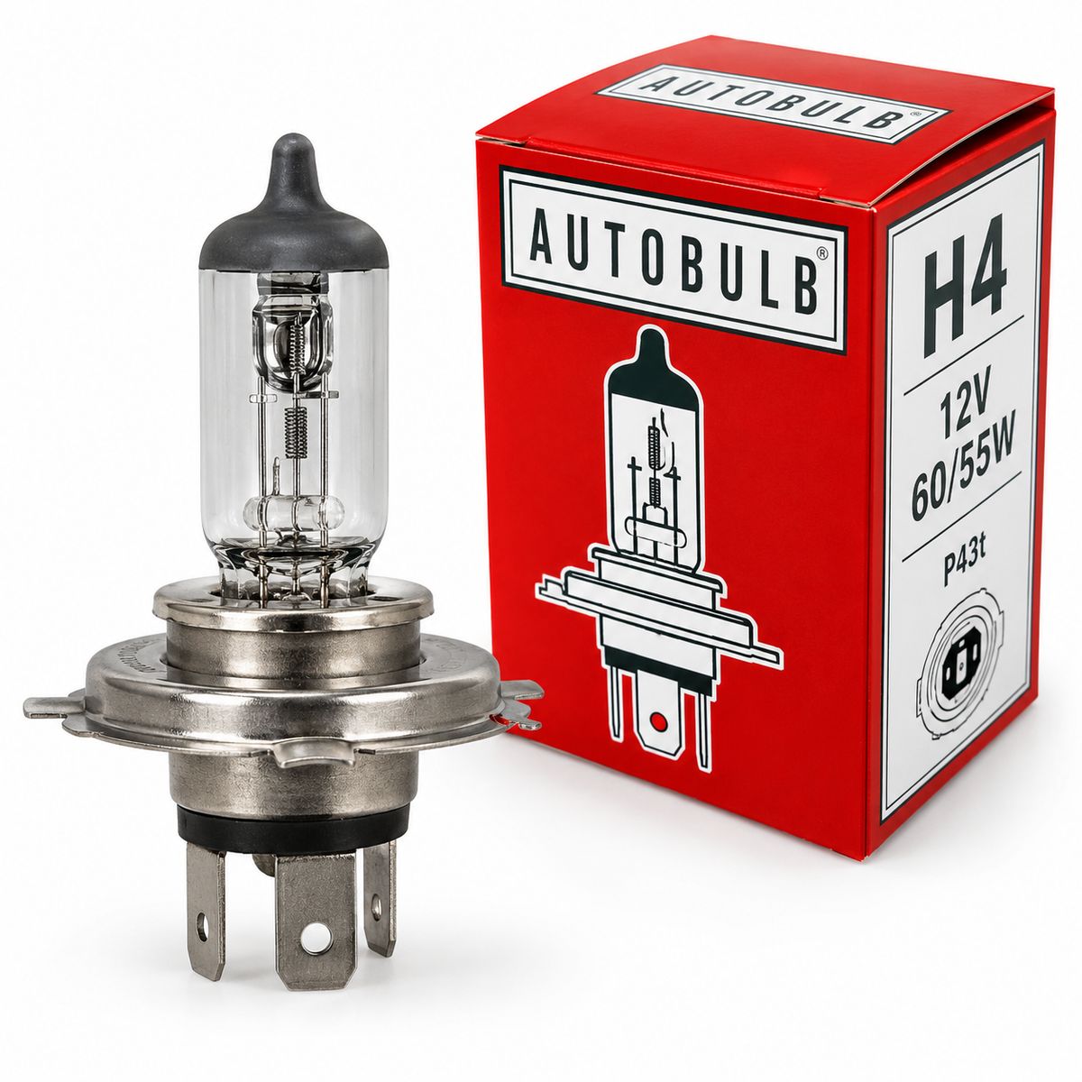 H4 472 Halogen Headlight Bulb 12V 60/55W – Single Bulb
