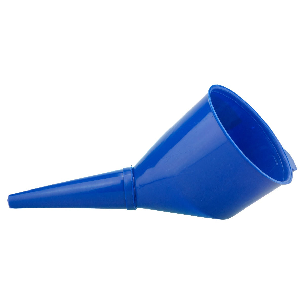 Angled Car Fuel Funnel with Filter, Blue Water Flow Control Vehicle Fluid Funnel