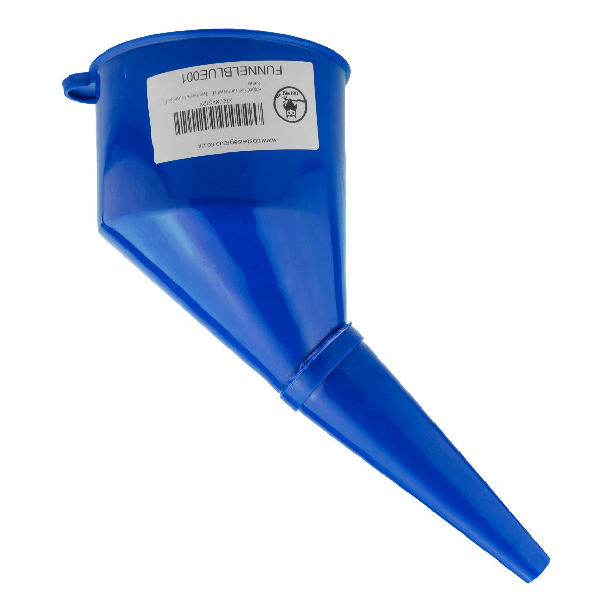 Angled Car Fuel Funnel with Filter, Blue Water Flow Control Vehicle Fluid Funnel
